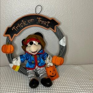 Disney/ Dan Dee Mickey Mouse Pirate Wreath with Orange and Blue Accents